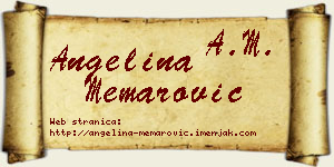 Angelina Memarović vizit kartica